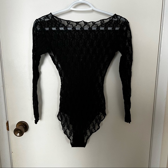 3 for $15 Black Lace Bodysuit - Picture 2 of 5